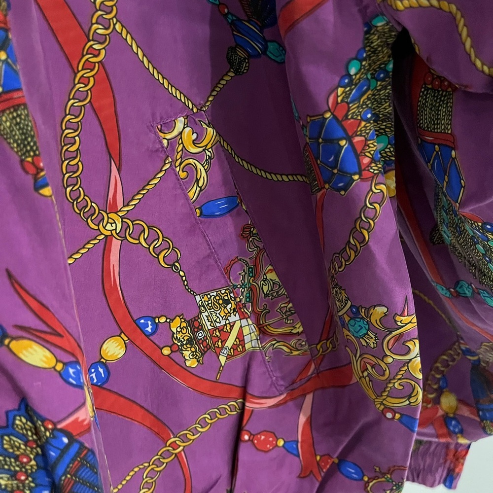 100% silk Vibrant Purple Jacket- size Large